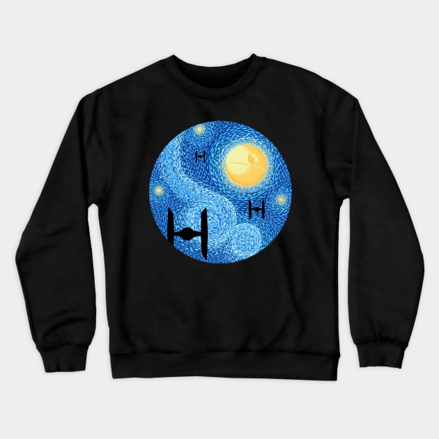 Starry Night Sci-Fi Crewneck Sweatshirt by Sachpica